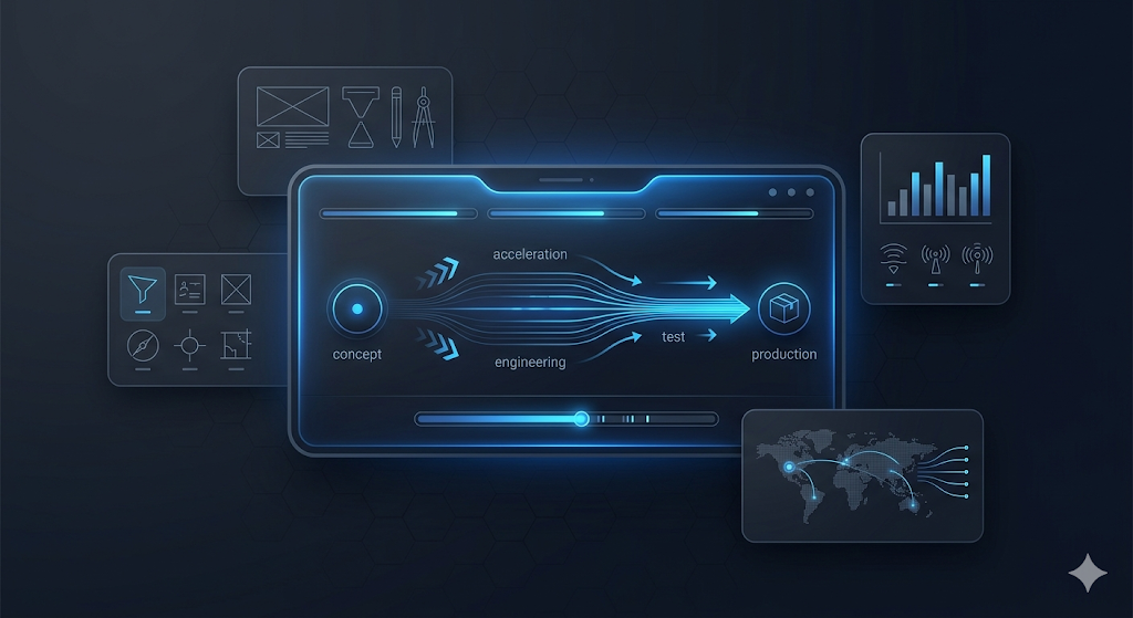 Development timeline dashboard — accelerated product delivery